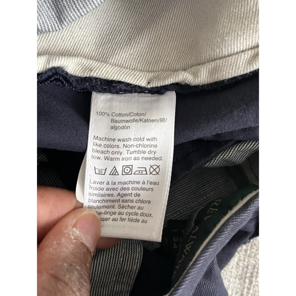 J Crew Oarsman Chino Pants Mens 32x32 Blue 770 Broken In Straight Fit Casual - Picture 7 of 7